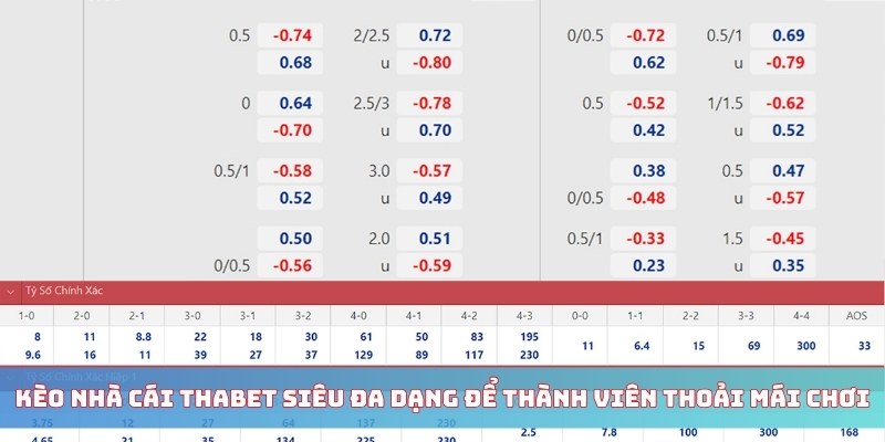 Hướng dẫn cách đọc các kèo hot tại THABET chuẩn xác