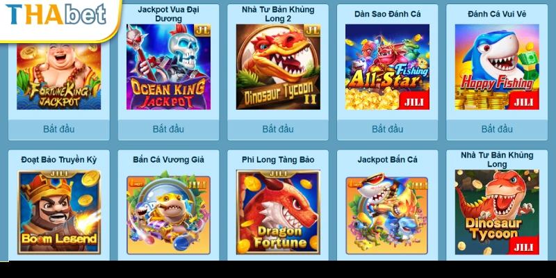 Những tuyệt phẩm game bắn cá THABET hàng đầu